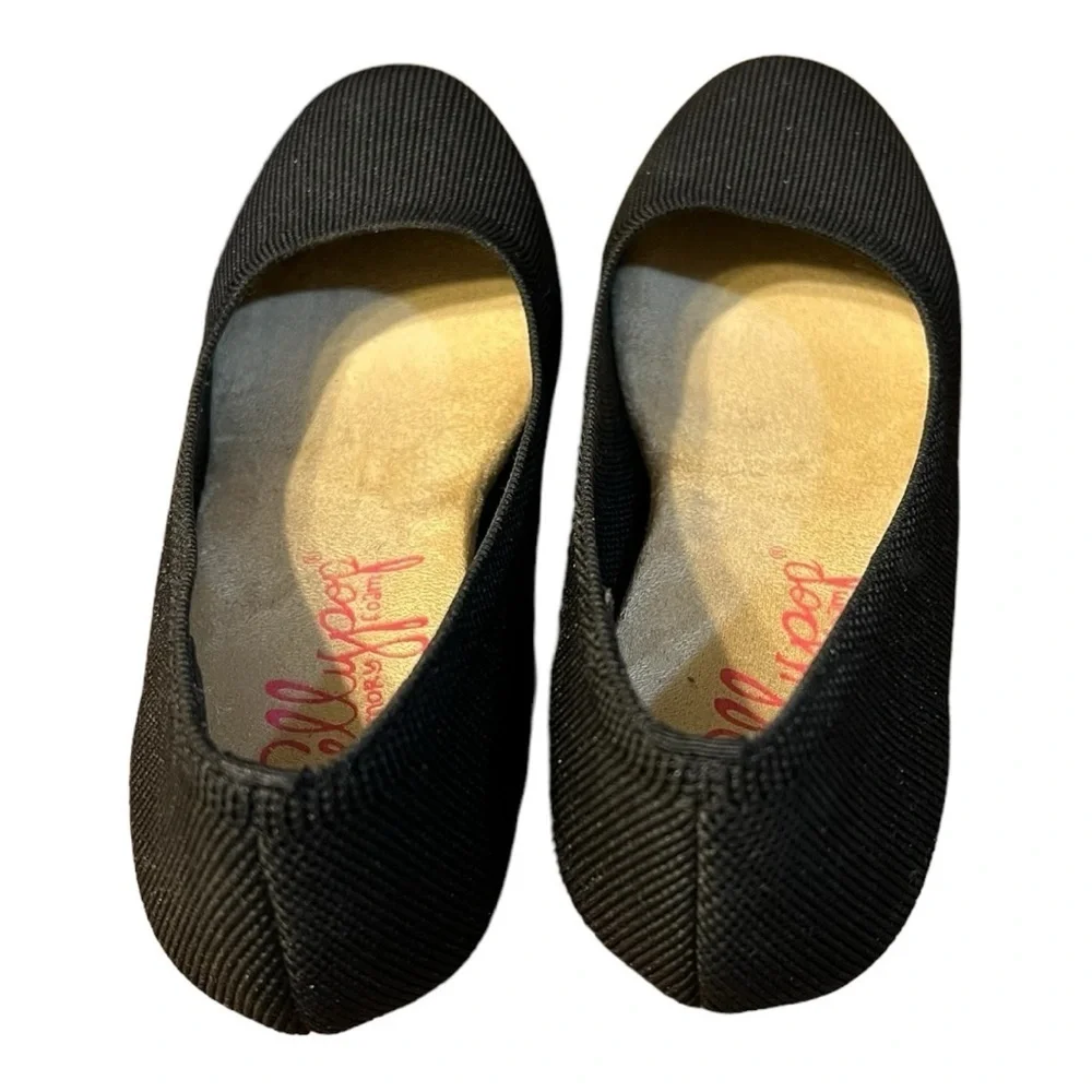 Jelly Pop Black Knitted Donna Wedge Shoes Size 8M
